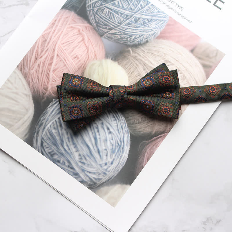 Men's Multi Styles Floral Printed Prom Bow Tie - # 7 - image 10