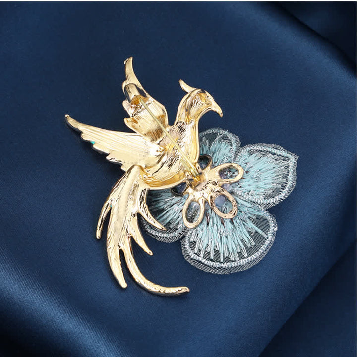 Women's Embroidered Phoenix Bird Brooch - image 5