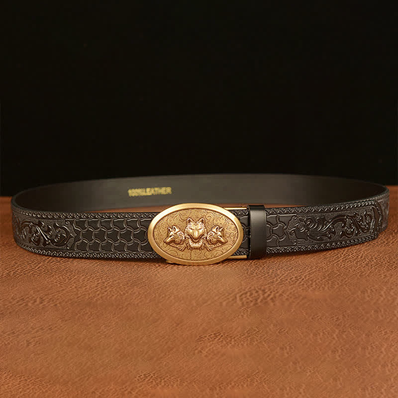 Men's Legend Of Hungry Wolves Leather Belt - image 12