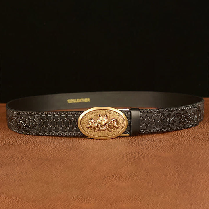 Men's Legend Of Hungry Wolves Leather Belt - image 12