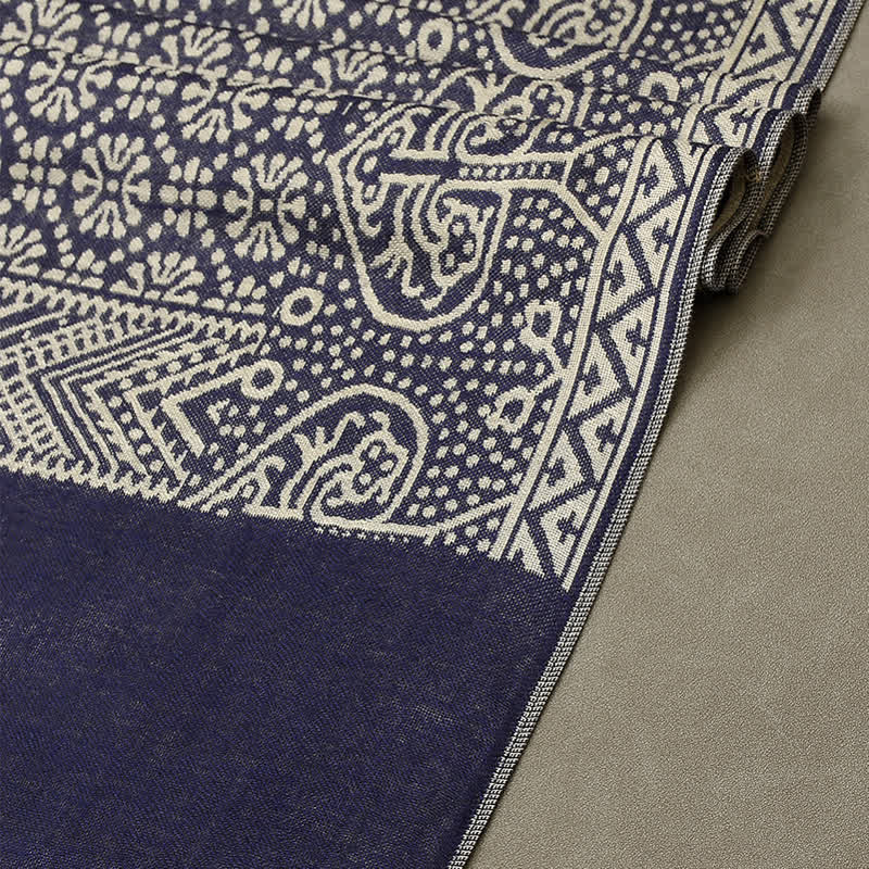 Men's Cotton Linen Lightweight Ethnic Scarf - image 6