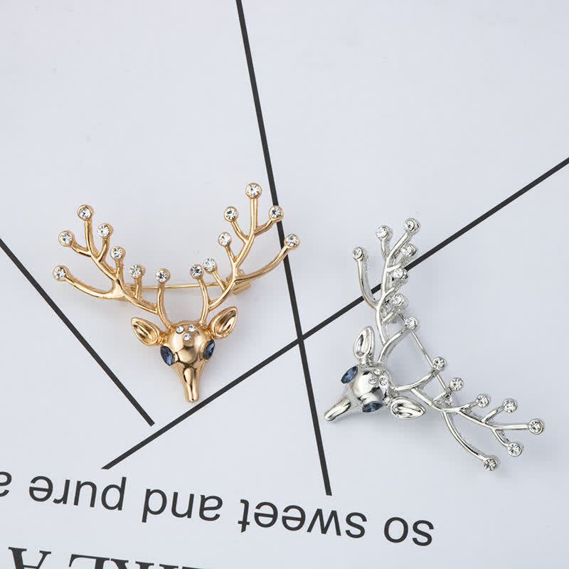 Men's Living Christmas Elk Brooch - image 3
