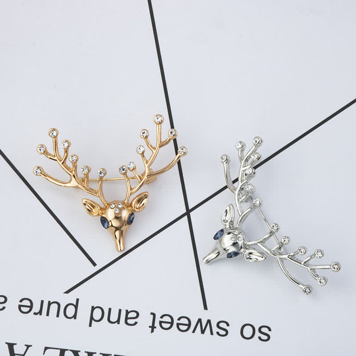 Men's Living Christmas Elk Brooch - image 3