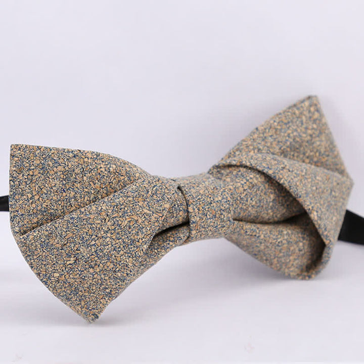 Men's Cork Graphic Lines Wooden Bow Tie - image 10