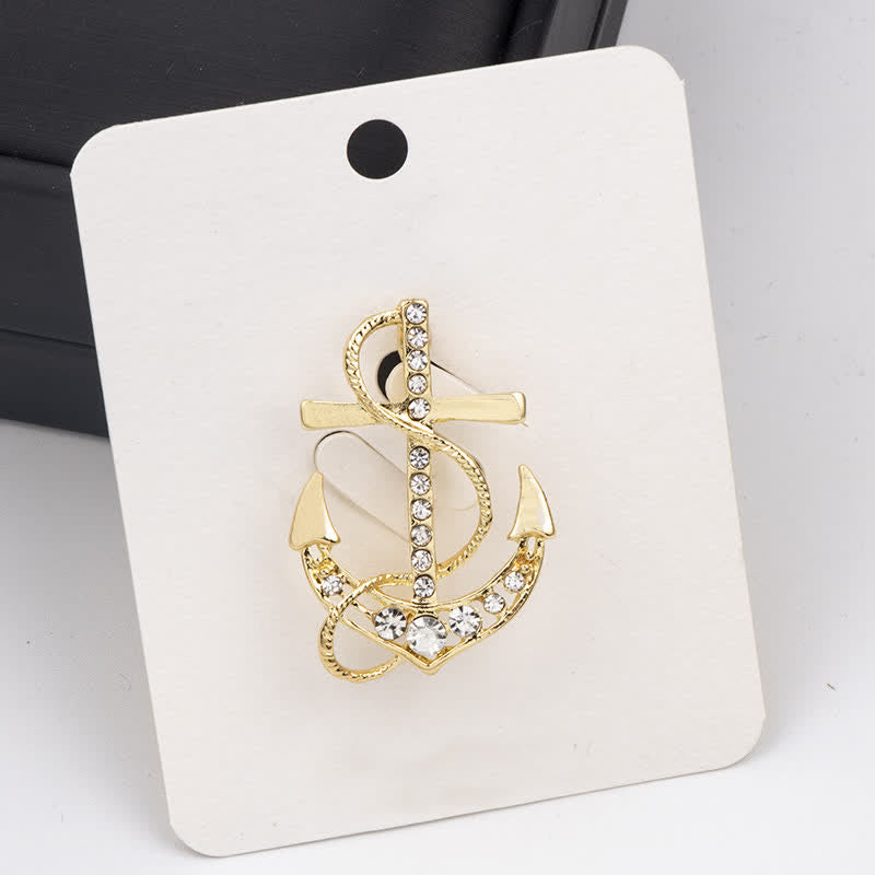 Men's Sea Boat Anchor Brooch - image 5