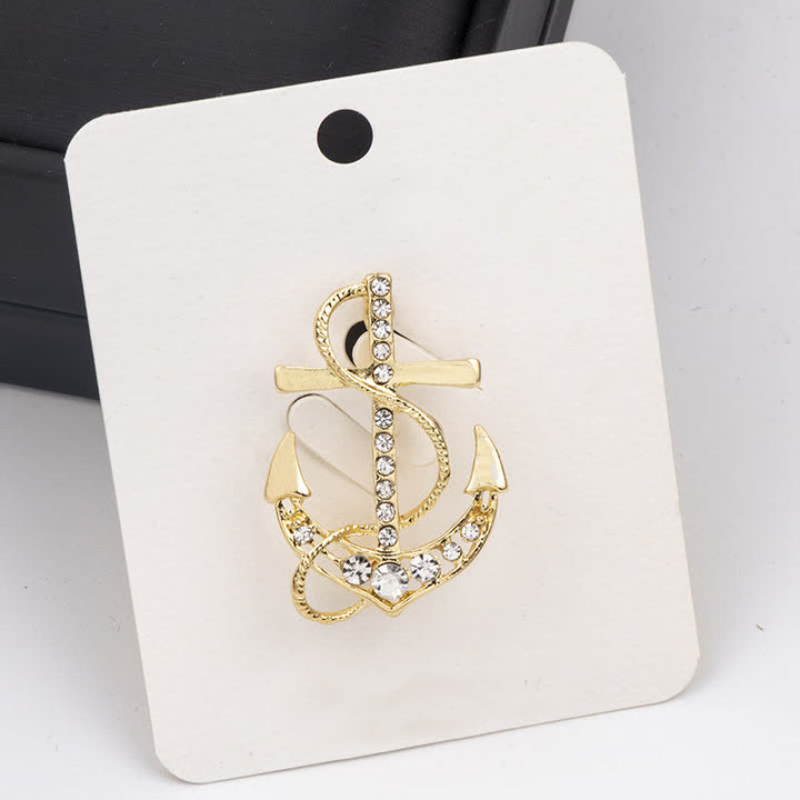 Men's Sea Boat Anchor Brooch - image 5