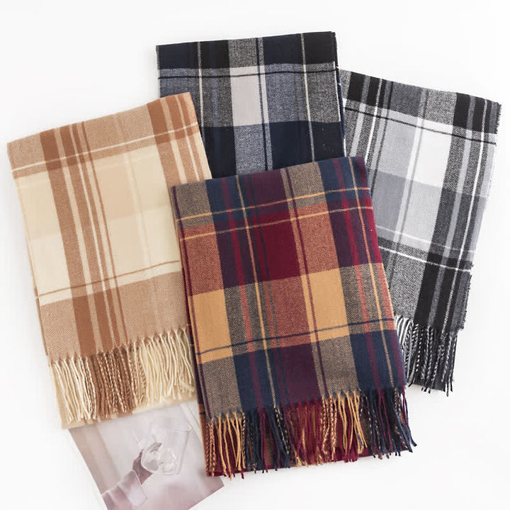 Women's Classic Winter Warm Plaid Scarf - image 1