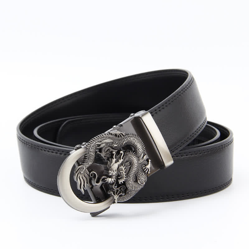 Men's Dragon Business Automatic Ratchet Leather Belt - image 1