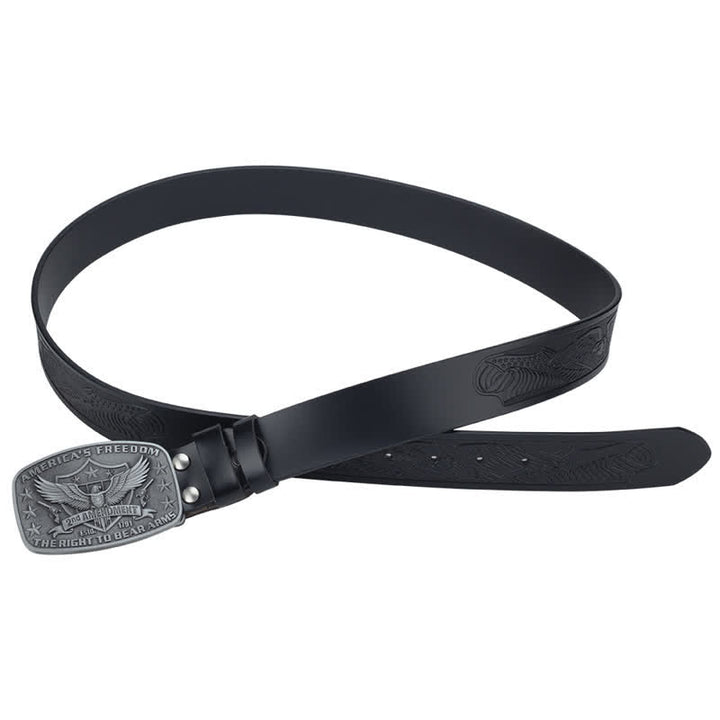Men's Retro Eagle America's Freedom Leather Belt - image 7