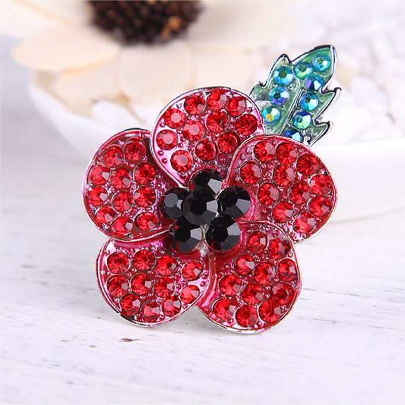 Women's Splendid Red Poppy Brooch - image 1
