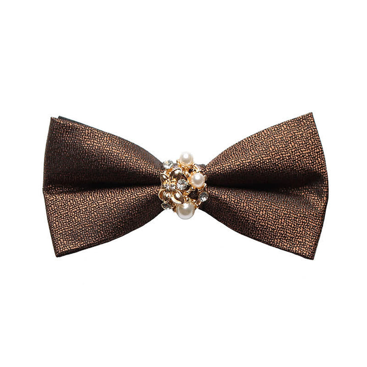 Men's Pearl Formal Tuxedo Bow Tie - Brown - image 8