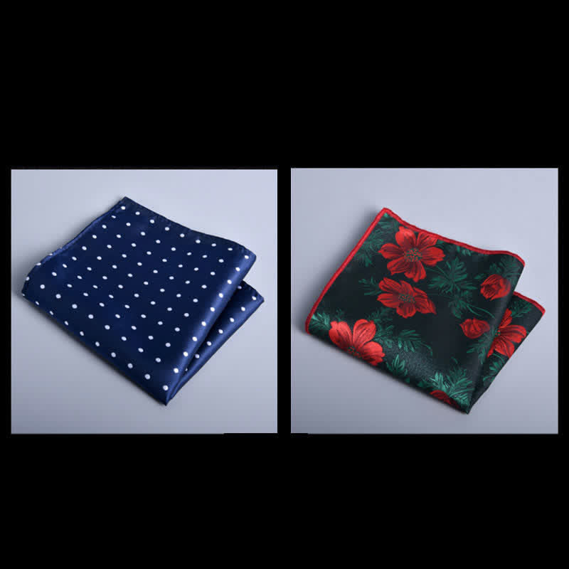 8Pcs ForestGreen&Red Leaves Flower Vogue Necktie Bow Ties Gift Box - image 2