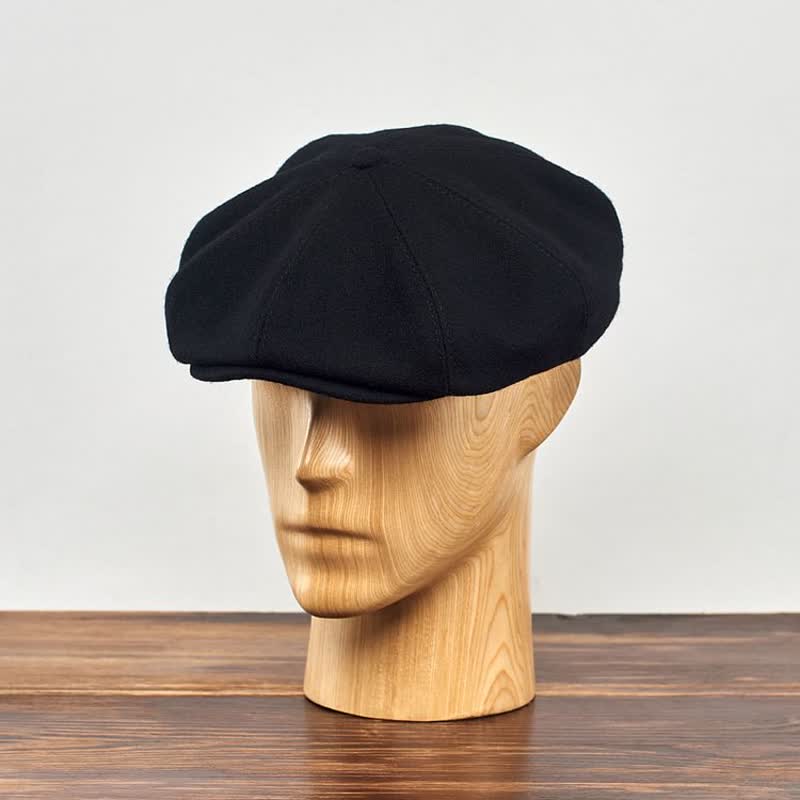 Black Peaky Blinders Octagonal Beret Cap - image 3