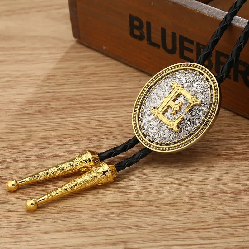 Western Cowboy Shirt Accessory Alphabet A To Z Bolo Tie - E - image 8