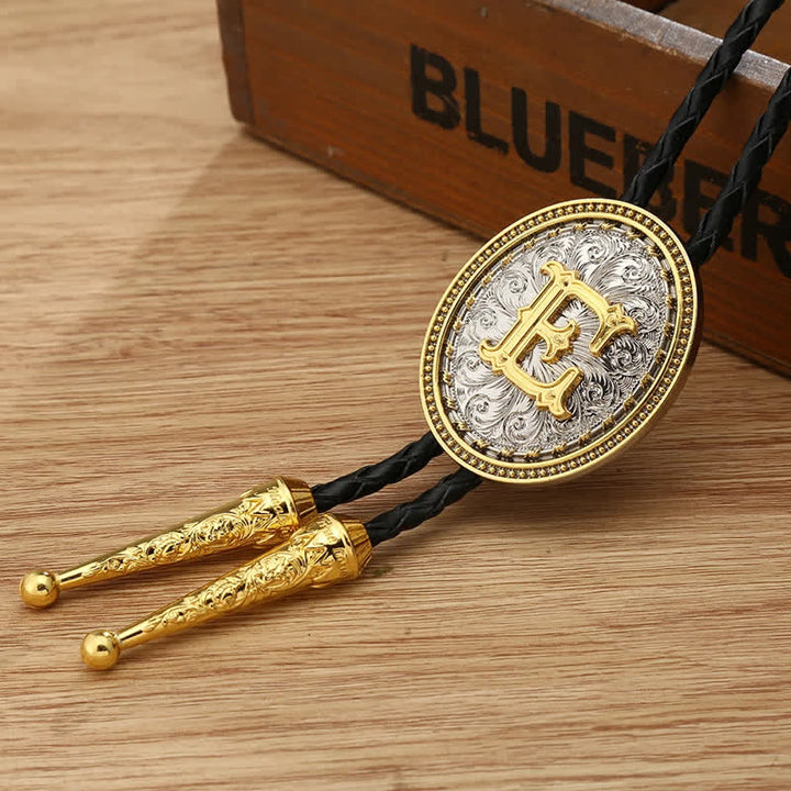 Western Cowboy Shirt Accessory Alphabet A To Z Bolo Tie - E - image 8