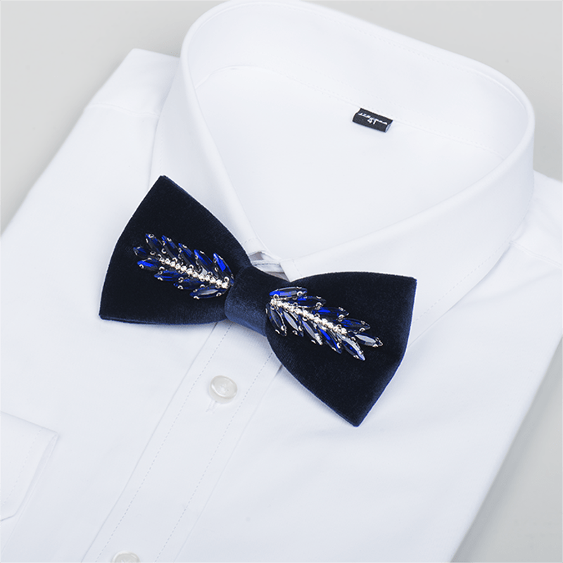 Men's Witty Crystal Velvet Bow Tie - image 8