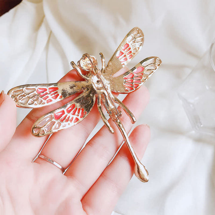 Women's Luxurious Palace Dragonfly Rhinestone Brooch - image 3