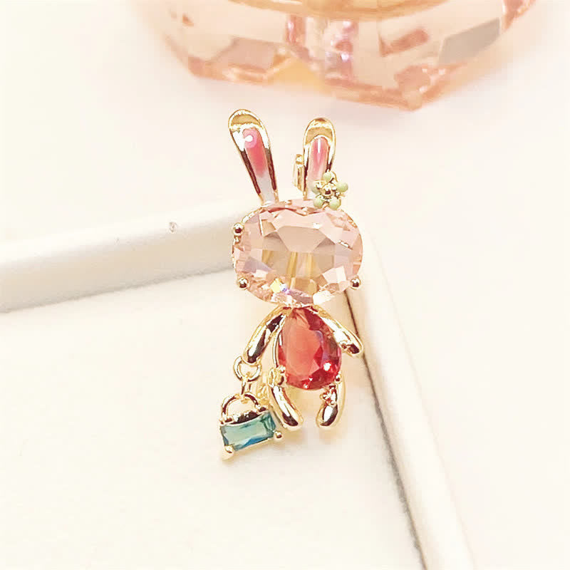 Women's Pink Bunny Little Rabbit Brooch - image 5