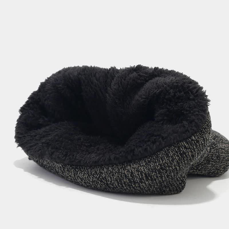 3Pcs Unisex Slouchy Warm Beanie Hat Scarf Gloves Set - image 4