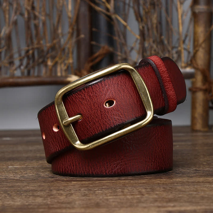 Men's Chic Distressed Cracked Leather Belt - image 11