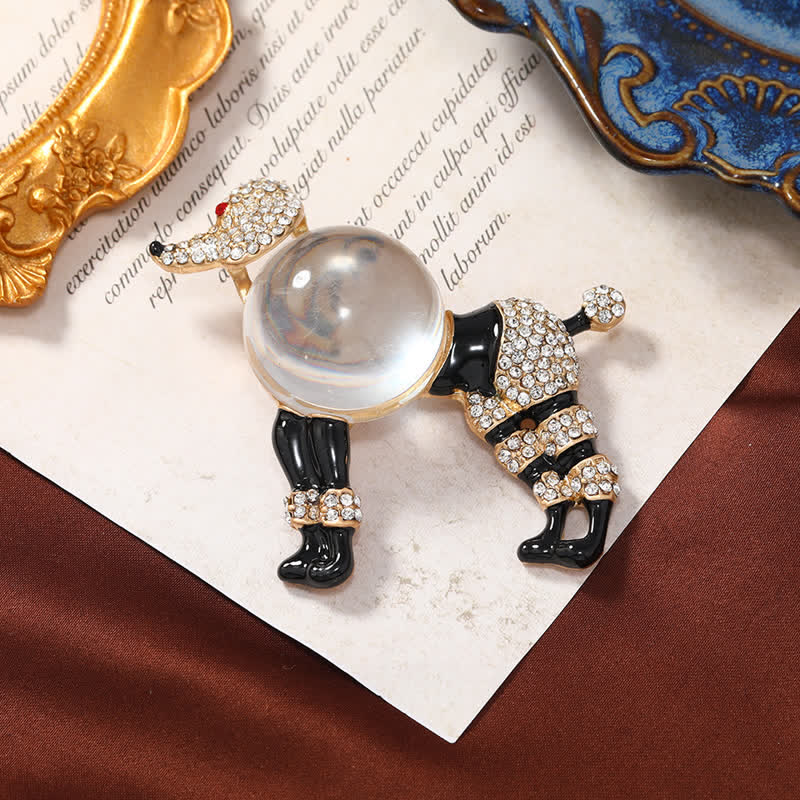 Women's Creative Jelly Belly Poodle Brooch - image 2