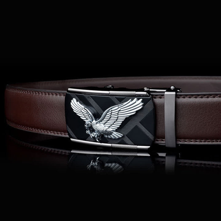 Men's Animal Eagle Automatic Buckle Leather Belt - image 3