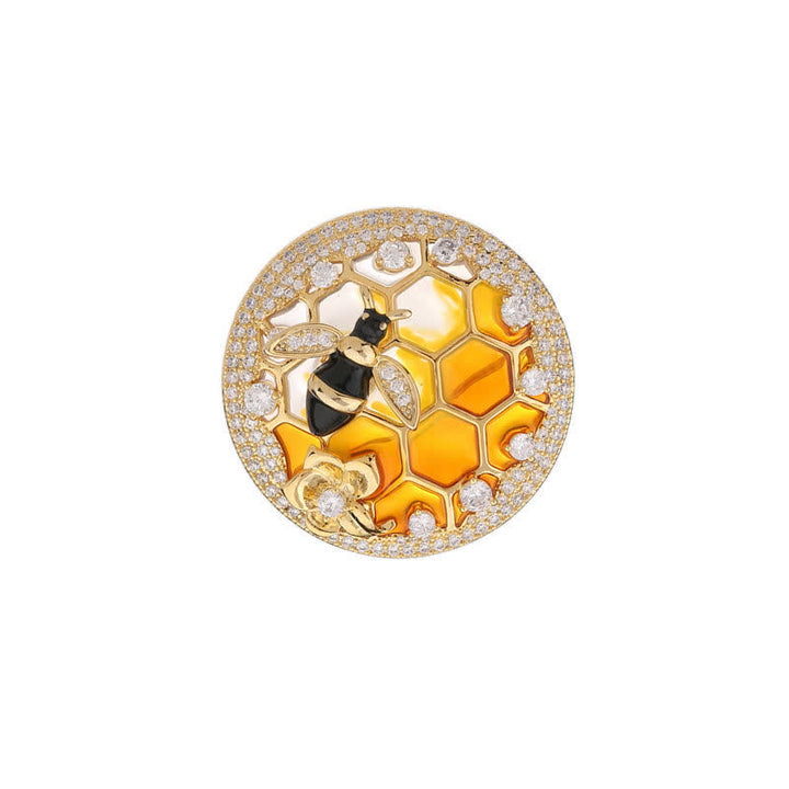 Women's Bee Hive Honeycomb Brooch - image 6