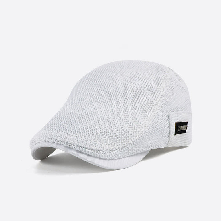 Stylish Sport Breathable Mesh Beret Cap  - White - Adjustable (about 22"-23 5/8") - image 7