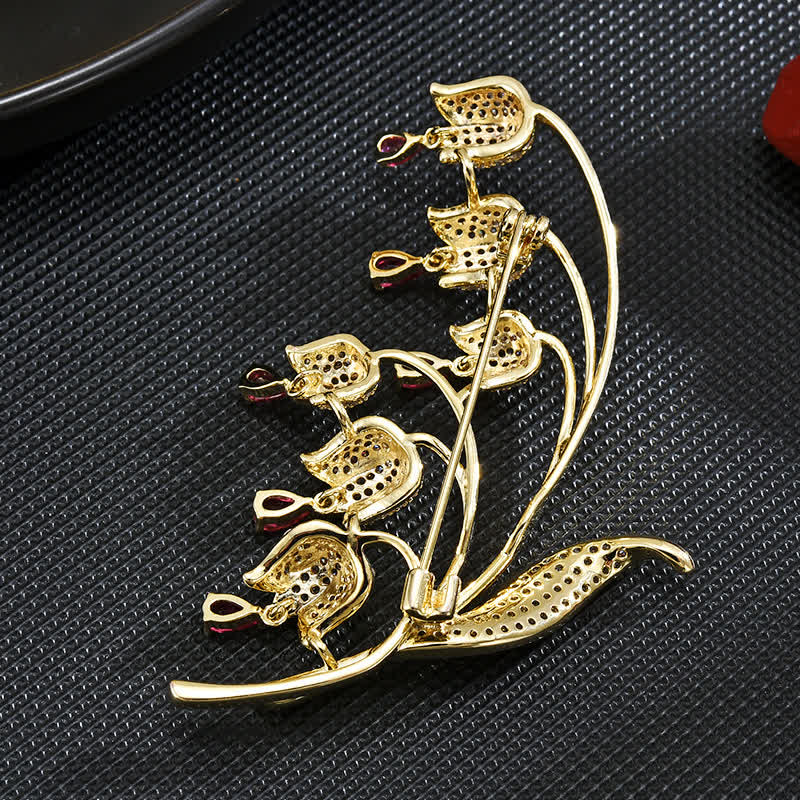 Women's Lily Of The Valley Brooch - image 9