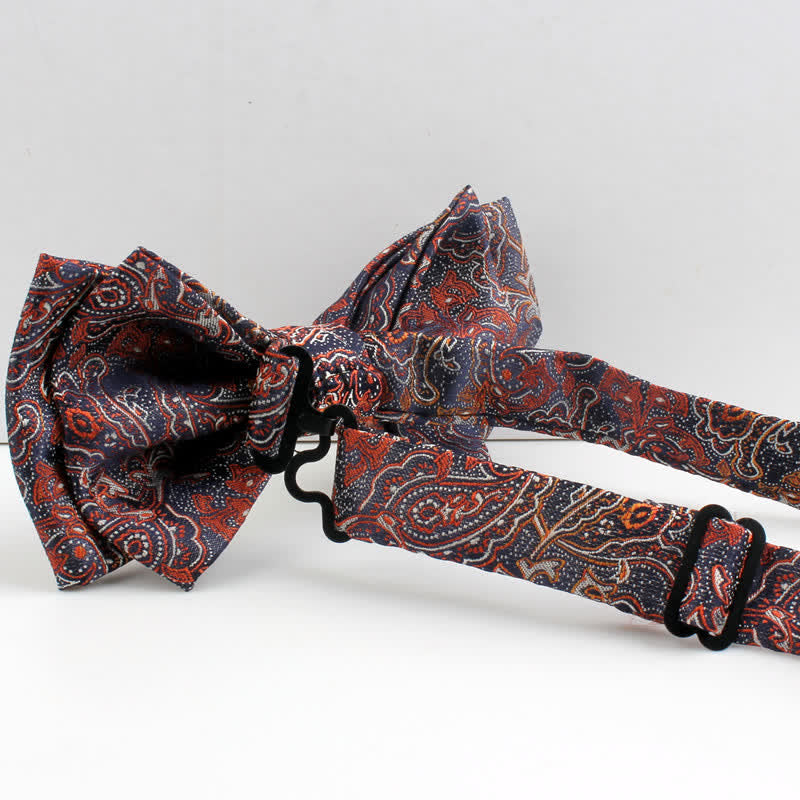 2Pcs Men's Neoclassical Paisley Floral Bow Tie Set - image 1