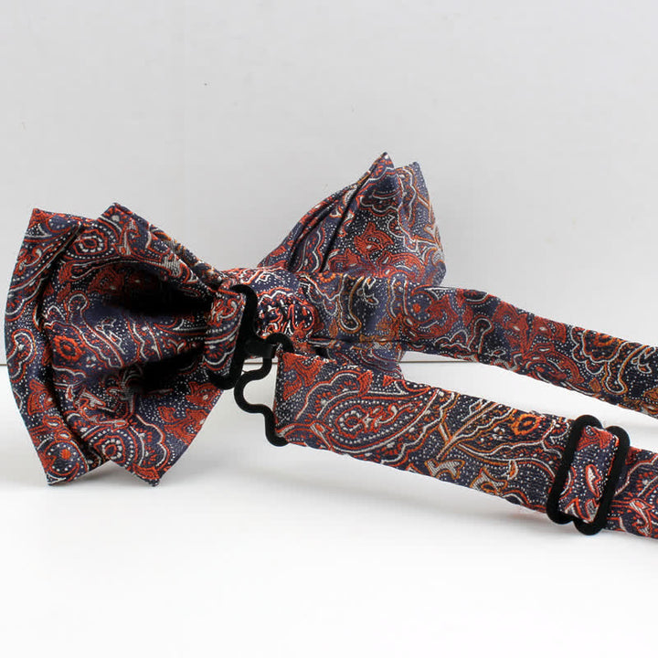 2Pcs Men's Neoclassical Paisley Floral Bow Tie Set - image 1