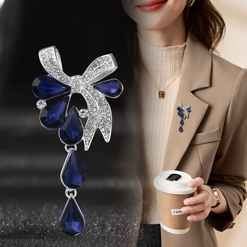 Women's Novelty Teardrop Bowknot Brooch - image 7