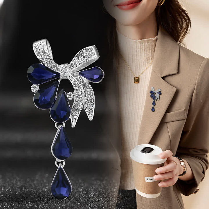 Women's Novelty Teardrop Bowknot Brooch - image 7