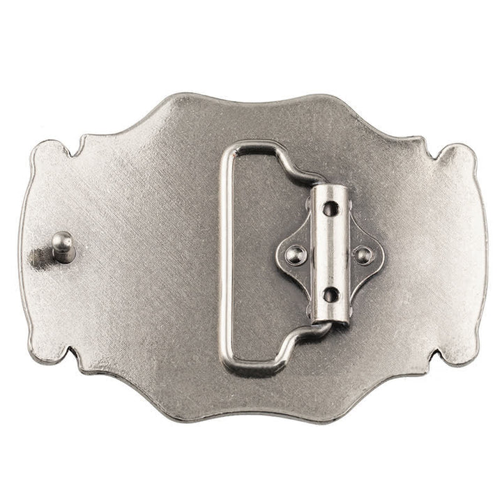 Men's DIY Engraved Floral Decor Buckle Leather Belt - image 1