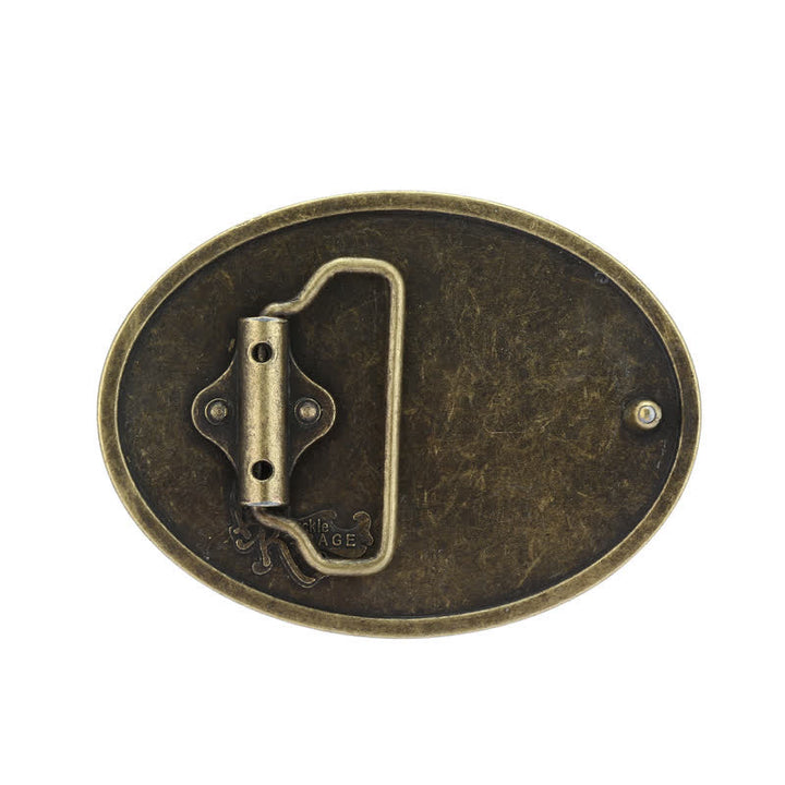 Men's DIY Initial Letter Patterned Buckle Leather Belt - image 1