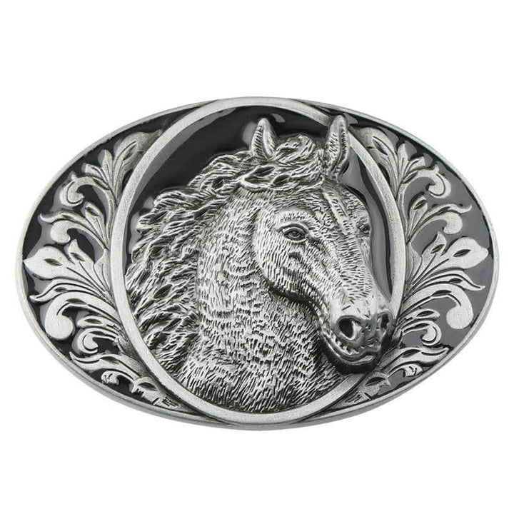 Men's DIY Horse Head Buckle Leather Belt - image 2