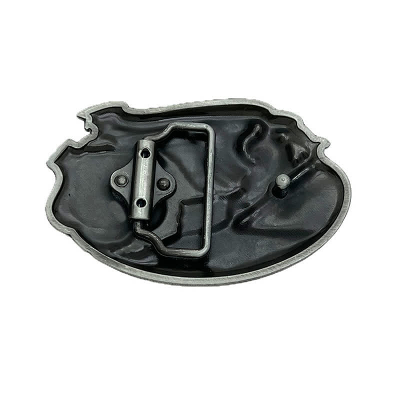 Men's DIY Police Officer Hero Eagle Buckle Leather Belt - image 1