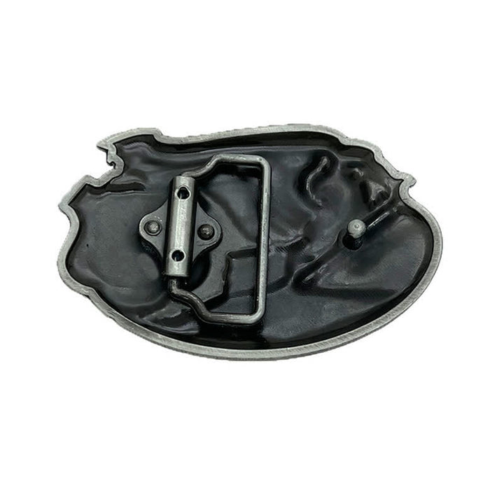 Men's DIY Police Officer Hero Eagle Buckle Leather Belt - image 1