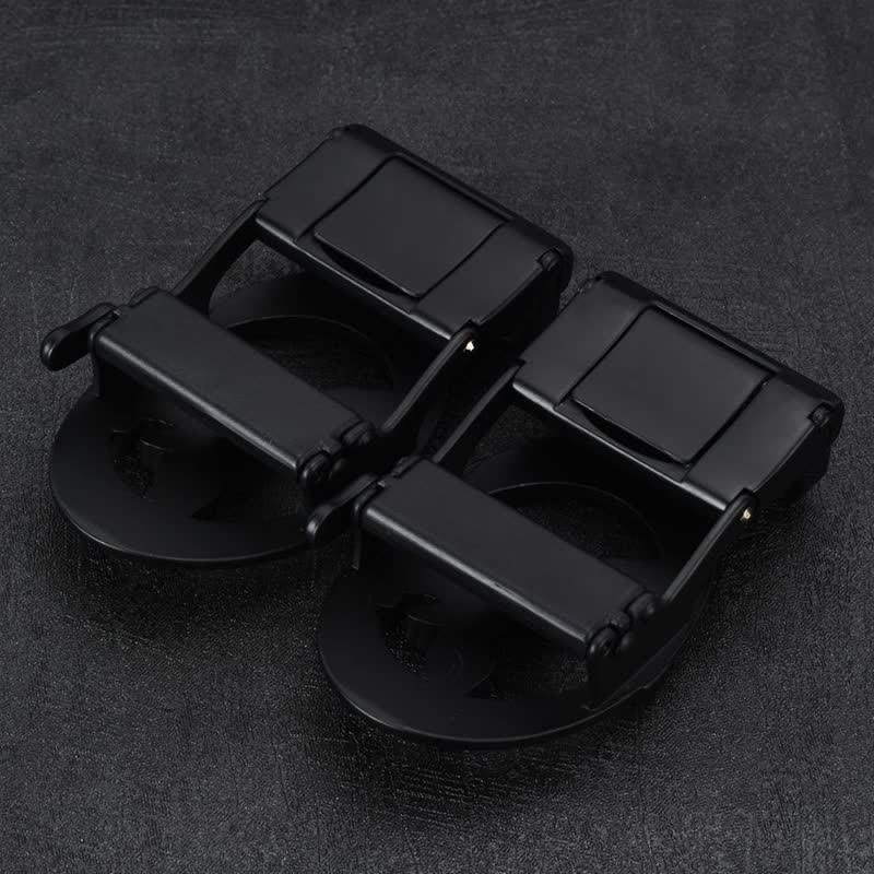 Men's DIY Eagle Black Hollow Automatic Buckle Leather Belt - image 1