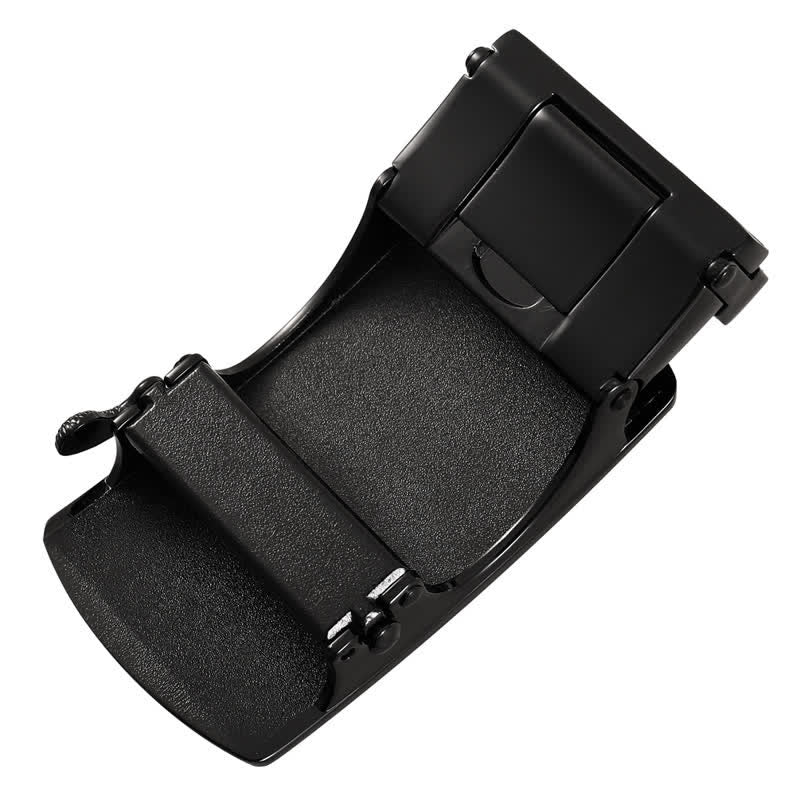 Men's DIY Black Crocodile Head Automatic Buckle Leather Belt - image 1
