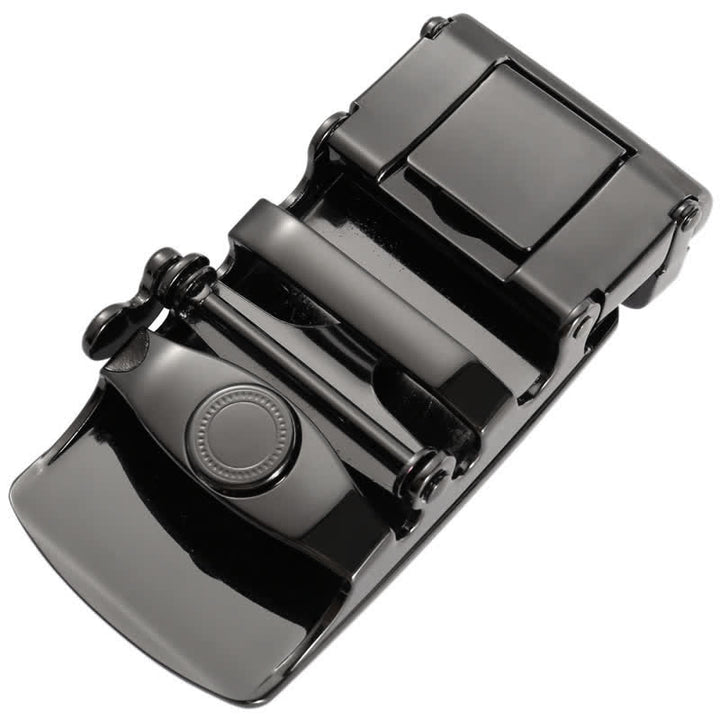 Men's DIY Black Crocodile Head Automatic Buckle Leather Belt - image 10