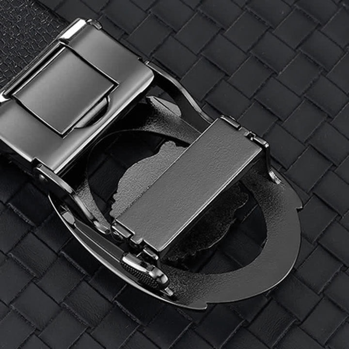 Men's Lion Business Hollow Automatic Buckle Leather Belt - image 5