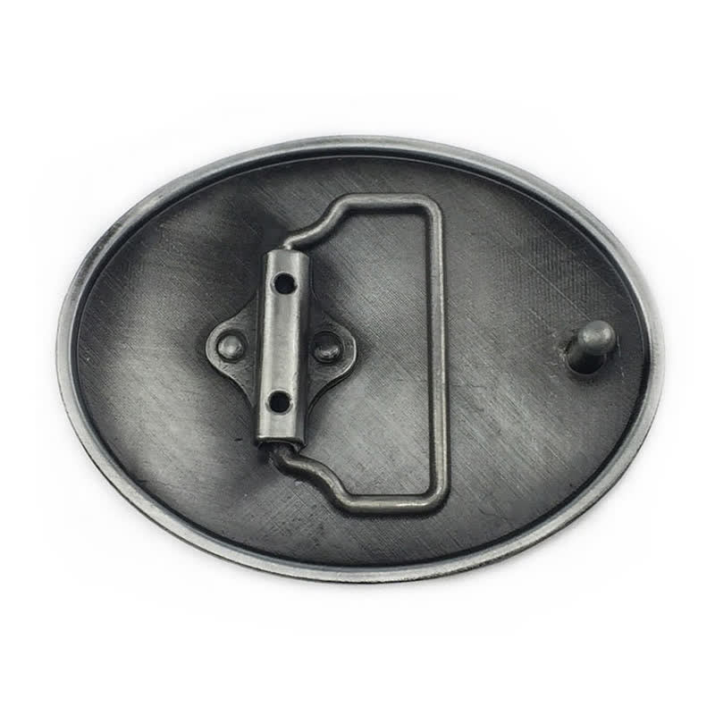 Men's DIY Red Enamel Running Horse Buckle Leather Belt - image 1
