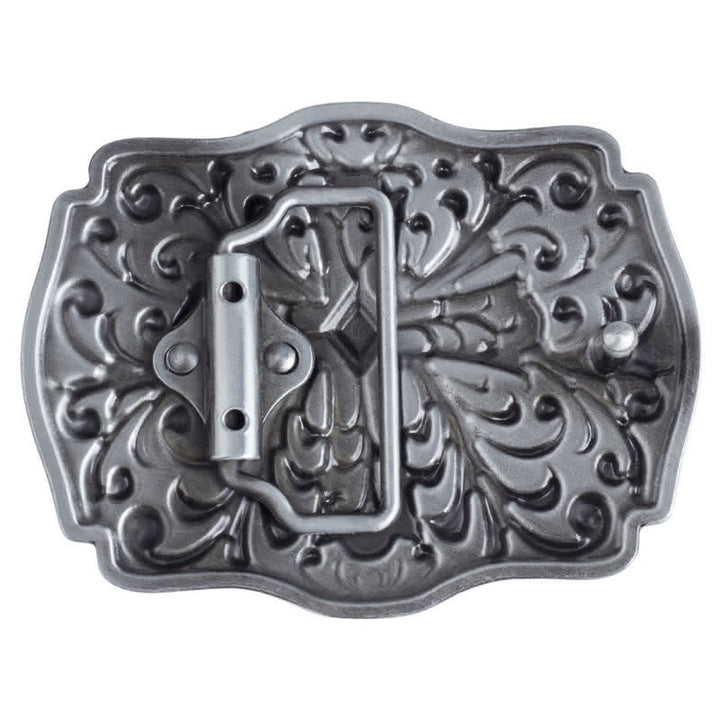Men's DIY Red Enamel Cross Buckle Leather Belt - image 1