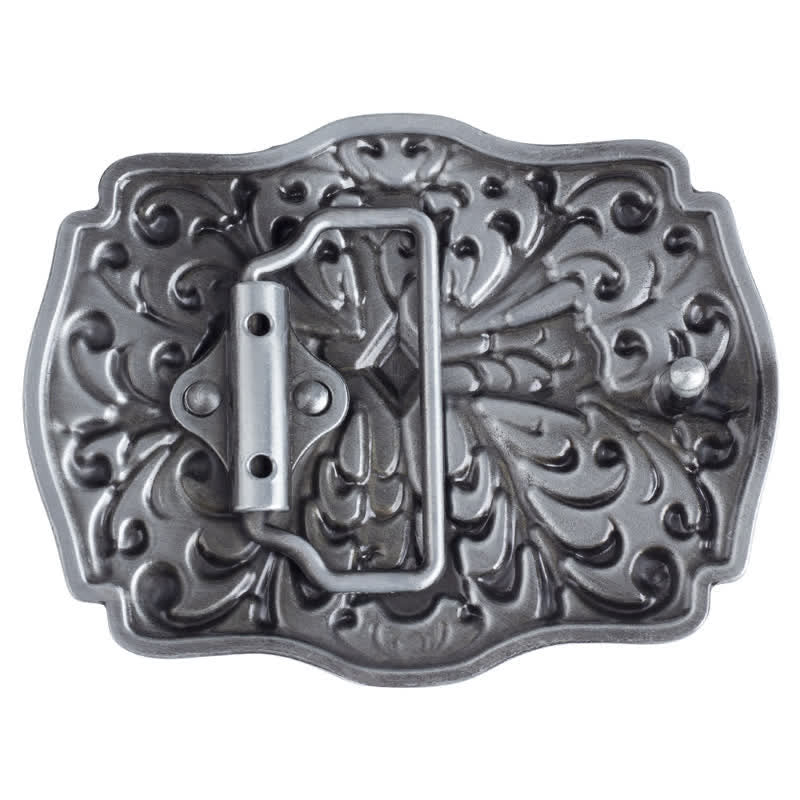 Men's DIY Red Enamel Cross Buckle Leather Belt - image 1