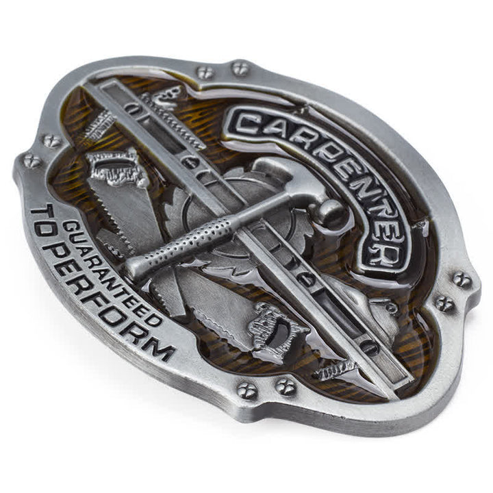 Men's DIY Mechanical Carpenter Tool Buckle Leather Belt - image 3