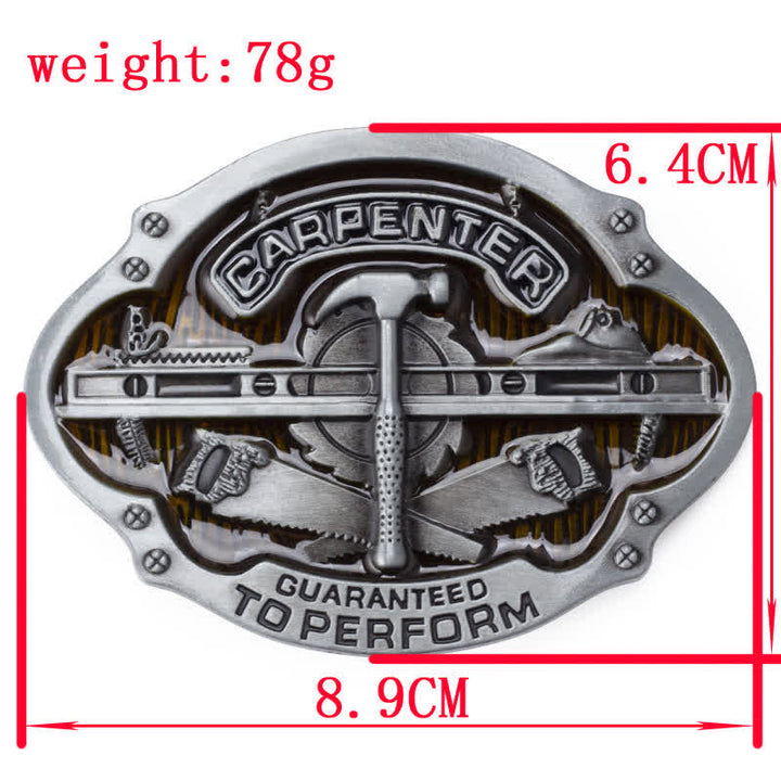 Men's DIY Mechanical Carpenter Tool Buckle Leather Belt - image 2