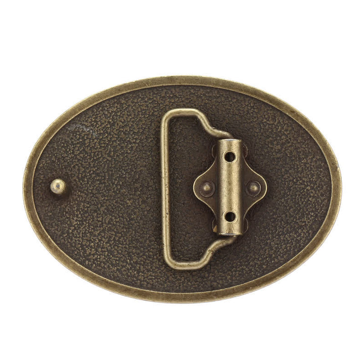 Men's DIY Antique Free Eagle Buckle Leather Belt - image 1