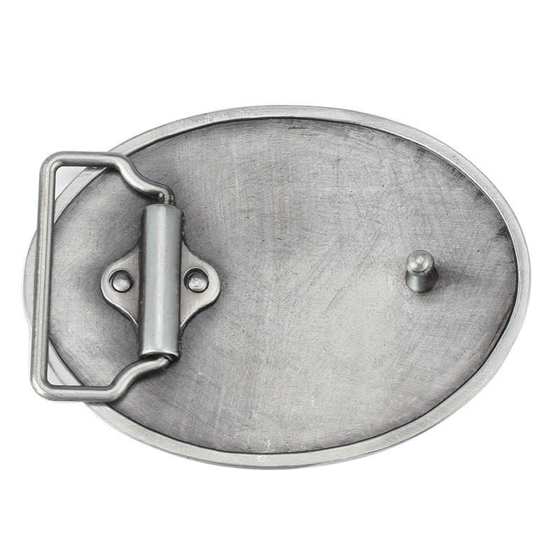 Men's DIY Punk Bat Wings Skull Buckle Leather Belt - image 1
