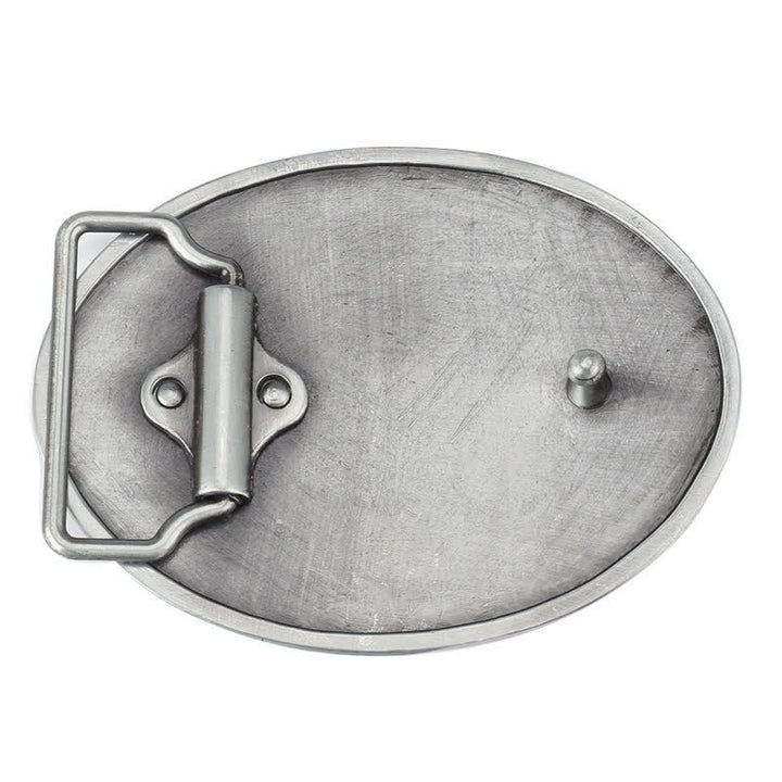 Men's DIY Punk Bat Wings Skull Buckle Leather Belt - image 1